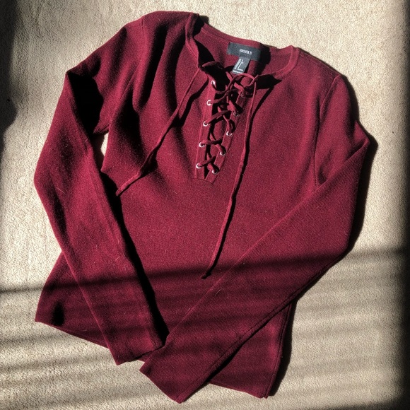 Forever 21 Sweaters - Forever21 lace front sweater
